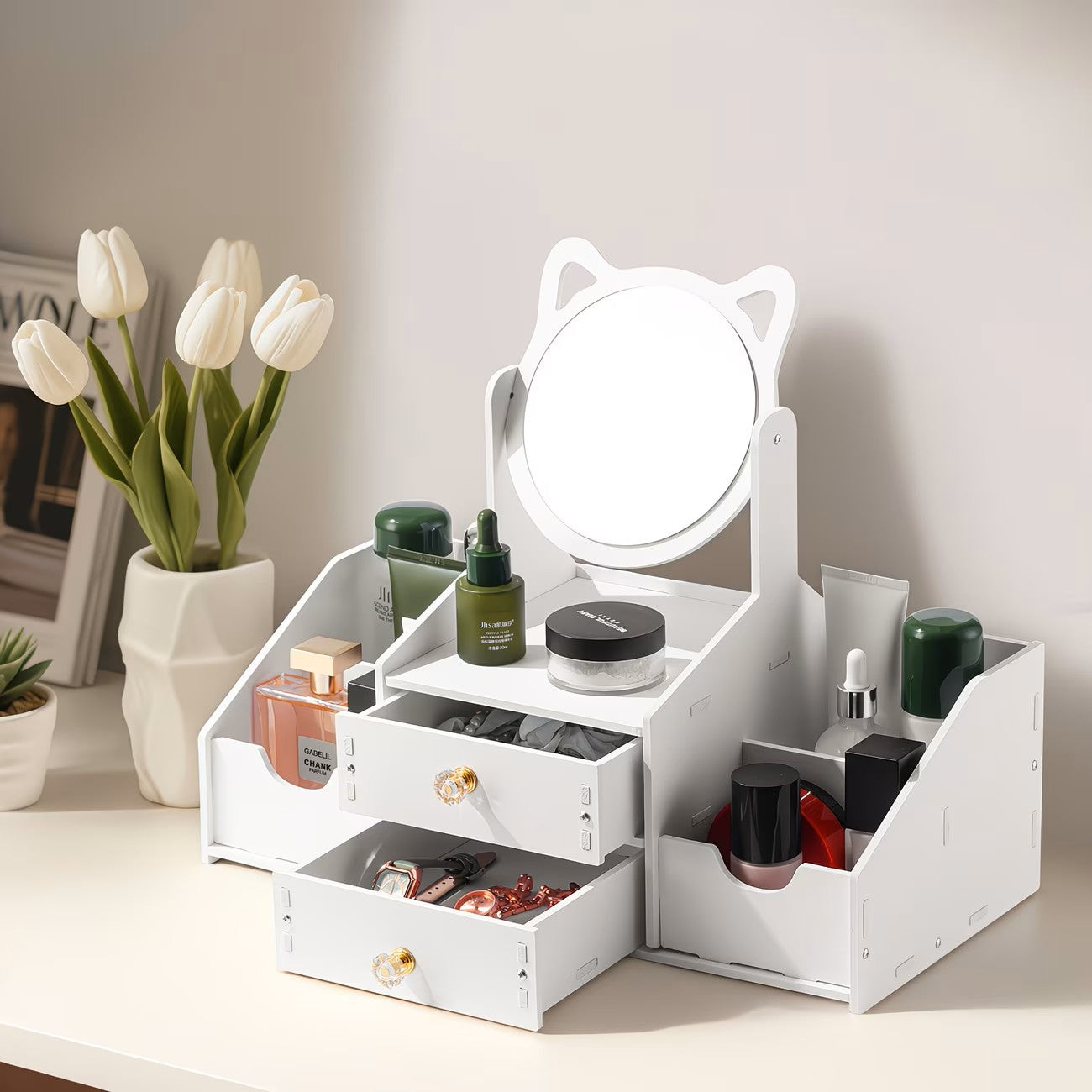 Organizador de Maquillaje con espejo